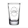Rogue River Tactical Betsy Ross 1776 USA Flag Tattered Shot Glass Gift For Military Veteran or Patriotic American view 1