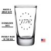 Rogue River Tactical Betsy Ross 1776 USA Flag Tattered Shot Glass Gift For Military Veteran or Patriotic American view 2