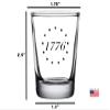 Rogue River Tactical Betsy Ross 1776 USA Flag Tattered Shot Glass Gift For Military Veteran or Patriotic American view 3