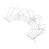 Luxshiny Stainless Steel Semicircle Foldable Oil Drain Rack 15 Inch Kitchen Gadget with Hooks for Frying Pan Steaming and Oil Draining view 1