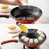 Luxshiny Stainless Steel Semicircle Foldable Oil Drain Rack 15 Inch Kitchen Gadget with Hooks for Frying Pan Steaming and Oil Draining view 3