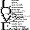 1 Corinthians 13. Love is...(1) Genesys Custom Items (22x31) Vinyl Wall Decal Decor 1 Corinthians 13:4-7. Includes Squeegee for Easy Application. view 1