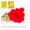 Addune Feng Shui Brass Lucky Rooster Statue Handmade Chicken Cock Golden Figurines Wealth Chinese Zodiac Collectible Home Ornament (M, Gold) view 2