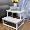 YAKANJ Step Stools for Adults Kids,Heavy Duty Sturdy Step Stool Helper for Kitchen Bathroom,Hold Up to 500 Lbs Capacity Metal Frame -White view 1