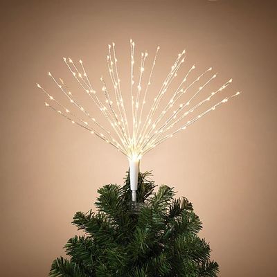 Gerson 22" Electric Lighted Multi-Function Starburst Tree Topper with 210 Ww Led Lights
