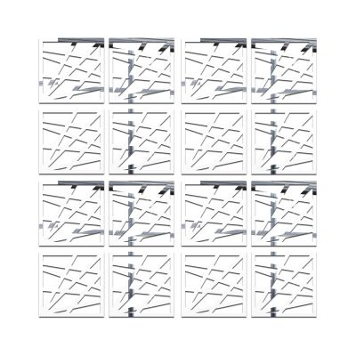 Melairya 16pcs Elegant Applique Frame Furniture Wall Mirror Window Stickers for Home Cabinet Door Decor Craft Mirror Wall Art Decal Corner Sticker (Color : Silver, Size : 27x27cmx16pcs)