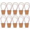 Tofficu 10pcs Thickened Wrapping Bags Kraft Handled Bags for Convenient Present Storage Multi-function for Festivals and Events view 1