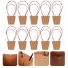 Tofficu 10pcs Thickened Wrapping Bags Kraft Handled Bags for Convenient Present Storage Multi-function for Festivals and Events view 3