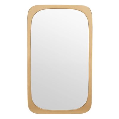 21 X 36-inch Rectangular Wall Mirror 21" w 1" d 36" h Gold Modern Contemporary Hooks Included
