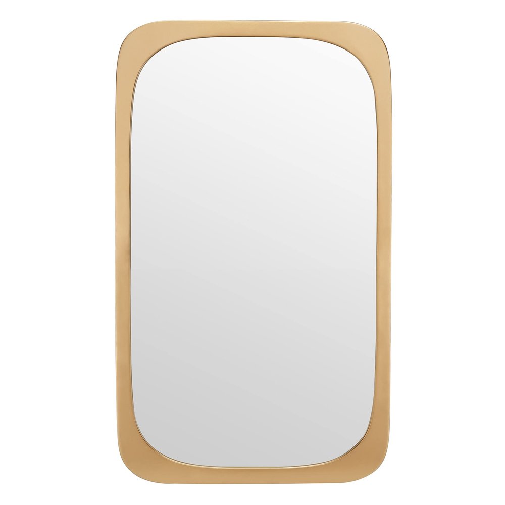 21 X 36-inch Rectangular Wall Mirror 21" w 1" d 36" h Gold Modern Contemporary Hooks Included