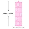 coastal rose 2Pcs Hanging Stuffed Animal Storage Hammock Net 5 Tiers, Pink view 3