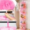 coastal rose 2Pcs Hanging Stuffed Animal Storage Hammock Net 5 Tiers, Pink view 4