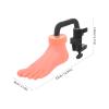 FRCOLOR Nail Art Practice Foot Model 12.99X5.11X3.14In Soft Silicone Pedicure Training Tool with Insertable Nail Tips Lightweight Mannequin for Manicure Skill Development view 2