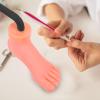 FRCOLOR Nail Art Practice Foot Model 12.99X5.11X3.14In Soft Silicone Pedicure Training Tool with Insertable Nail Tips Lightweight Mannequin for Manicure Skill Development view 3