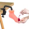FRCOLOR Nail Art Practice Foot Model 12.99X5.11X3.14In Soft Silicone Pedicure Training Tool with Insertable Nail Tips Lightweight Mannequin for Manicure Skill Development view 4