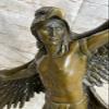 EUROPEAN BRONZE Hot Cast Bronze Sculpture Indian Chief Bust with Eagle Marble Base Statue Figurin Deal view 4