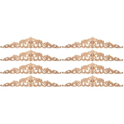 LIFKOME 8pcs Decorative Wood Carved Appliques for Furniture Elegant Embossed Accents for Cabinet Door Decor Blending European and Chinese Styles