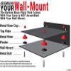 Better Display Cases Acrylic Catcher Mask Display Case with- Large Rectangle Box Mirror Case, Red Risers, Wall Mount and Mirror Base 14.5" x 11" x 12" (V44/A002) view 3