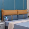Linen Headboard Cushion Reading Pillow Cotton Filled Large Bolster Headboard Backrest Thicken Wedge Lumbar Support Pad for Daybed Bed Bunk,B,No headboard 70.8"/180cm view 1