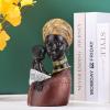 African Art Mother and Child Figurine - Black Woman Bust Statue for Home Decor - Resin Sculpture Accent for Living Room, Office, Desktop view 3