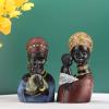 African Art Mother and Child Figurine - Black Woman Bust Statue for Home Decor - Resin Sculpture Accent for Living Room, Office, Desktop view 4
