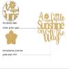 A Little Sunshine is on the Way Cake Topper Gold Glitter, Baby Shower Sunshine Theme Cake Topper, Boy or Girl Gender Reveal Party Supplies, Baby Shower Pregnancy Announcement Sun Theme Party Decor view 2
