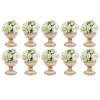 10 Pcs Gold Flowers Vases for Centrepieces, 13cm/5.12" Tall Metal Wedding Table Centerpiece Decoration for Reception, Home Vase Flower Stand for Ceremony Events Anniversary (12..5x13cm, 4.92x5.12in) view 1
