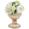 10 Pcs Gold Flowers Vases for Centrepieces, 13cm/5.12" Tall Metal Wedding Table Centerpiece Decoration for Reception, Home Vase Flower Stand for Ceremony Events Anniversary (12..5x13cm, 4.92x5.12in) view 2