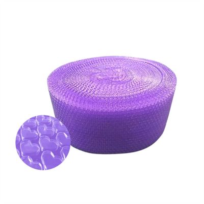 OSHIEA 5mx20cm Pink Heart-Shape Shockproof Air Bubble Roll Wrap Party Favors Gifts Protective Film Packing Wedding Decoration Membrane for Packaging (Color : Purple, Gift Bag Size : 20cmX 500cm)