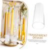 4Pcs Candle Holder Sleeve, Open Ended Glass Candle Holder Tube Shade for Party Centerpieces view 2
