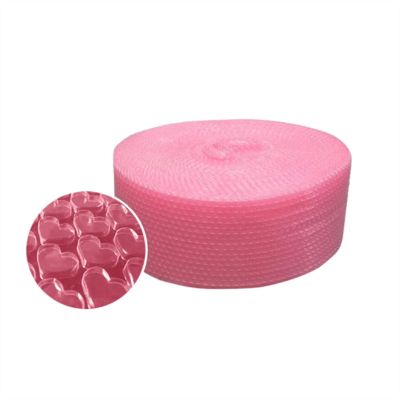 OSHIEA 5mx20cm Pink Heart-Shape Shockproof Air Bubble Roll Wrap Party Favors Gifts Protective Film Packing Wedding Decoration Membrane for Packaging (Color : Rose red, Gift Bag Size : 20cmX 500cm)