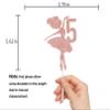 Ballerina 5th Birthday Cake Topper, 5th Birthday Cake Topper, Cute Ballerina Bday Cake Decorations, Adorable Princess Cake Decor Supplies, Dancing Girl Party Supplies view 3