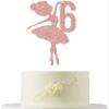 Ballerina 6th Birthday Cake Topper, 6th Birthday Cake Topper, Cute Ballerina Bday Cake Decorations, Adorable Princess Cake Decor Supplies, Dancing Girl Party Supplies view 1