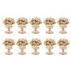 10 Pcs Gold Flowers Vases for Centrepieces, 15cm/5.91" Tall Metal Wedding Table Centerpiece Decoration for Reception, Home Vase Flower Stand for Ceremony Events Anniversary (15x15cm, 5.91x5.91in) view 1