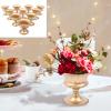 10 Pcs Gold Flowers Vases for Centrepieces, 15cm/5.91" Tall Metal Wedding Table Centerpiece Decoration for Reception, Home Vase Flower Stand for Ceremony Events Anniversary (15x15cm, 5.91x5.91in) view 2
