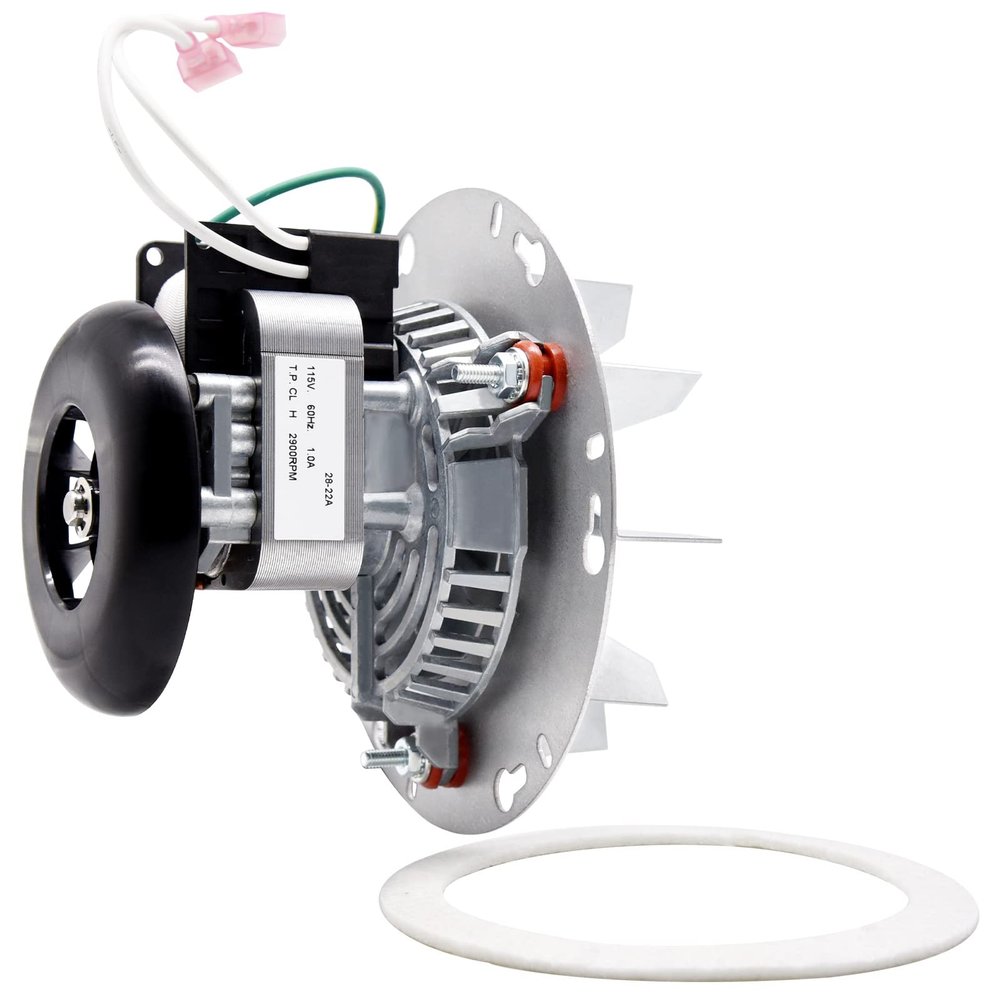 Criditpid Replacement 812-4400 Exhaust Blower Motor for Quadra-Fire Santa Fe, Castile, PelPro PP130, PP60, Pleasant Hearth PH35PS, PH50CABPS Pellet Stoves.(Without Housing)