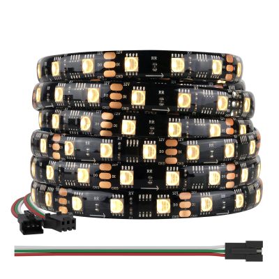 BTF-LIGHTING WS2814 IC RGBW RGB+Warm White (Similar WS2812B) Addressable DC12V 16.4FT 60LED/m 20pixel/m Flexible 4 Colors in 1 Dream Color LED Strip IP65 for Home Decor (No Adapter or Controller)