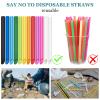 12 Pcs Reusable Boba Straws - BPA-Free Wide Reusable Plastic Straws for Smoothies, Boba(Tapioca, Boba Pearls) & Shakes with 2 BrushesMulticolor view 3