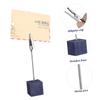 Homoyoyo 16pcs Photo Holder Wooden Holder Table Memo Holder Name Holder Clip Picture Stand Display Stand Memo Note Photo Stand Picture Holder Cord Holders Wire Holder Solid Wood Card Holder view 3