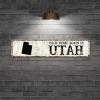 Guangpat Rustic Utah Metal Signs Back Home Again in Utah Street Signs Ancient Retro America State Home Metal Wall Art Wall Decor for Home Bars Clubs Cafes Man Cave Party Indoor/Outdoor Decor 18x4in view 4
