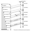 Anynice Industrial Ladder Shelves, Wall Mounted Rustic Bookshelf, Retro Wood Metal Pipe Industrial Shelves (Weathered Brown, 5 Tier - 10" D x 48" W x 70" H) view 3