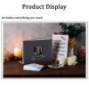 Funeral Guest Book for Memorial Service, Celebration of Life Guest Book, Grey Linen Memory Book with Picture Frame, 100x Share Memory Cards, Table Sign, Silver Ballpoint Pen with Pen Stand, 10.2 X7.6 view 3