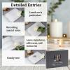 Funeral Guest Book for Memorial Service, Celebration of Life Guest Book, Grey Linen Memory Book with Picture Frame, 100x Share Memory Cards, Table Sign, Silver Ballpoint Pen with Pen Stand, 10.2 X7.6 view 4