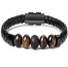 BIAIHQIE Cremation Jewelry Lava Stone Urn Bracelet for Ashes for Women Men Genuine Leather Memorial Bracelets,5,18cm view 1