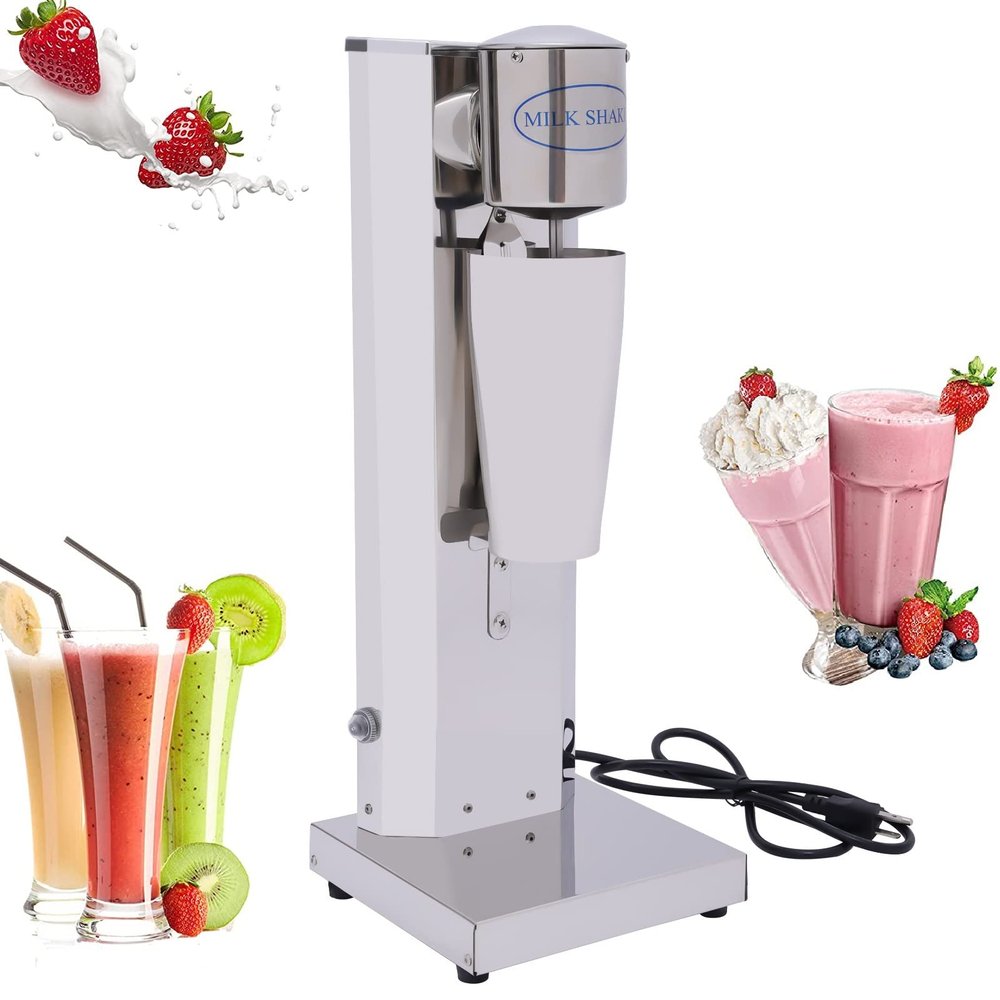 800ml2 Electric Milk shaker Maker Machine 180W Household Commercial Juice Fruit Ice Mixer Double Head Milk Tea Drink Mixer Blenders 110V 16000RPM (Single Head)