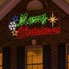 JUSTPRO [Ultra Large 94.5x41 Inch Twinkle Super-Bright 1122LED Merry Christmas Motif Multi LEDs Outdoor Christmas Decoration with 11 Functions and Timer Waterproof for Outdoor Home Party Wall Hanging view 2