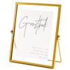 Calculs Metal Floating Picture Frames Sign for Wedding/Party Table Guestbook Alternative Glass Photo Display Gold 10x8 inces view 1