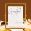 Calculs Metal Floating Picture Frames Sign for Wedding/Party Table Guestbook Alternative Glass Photo Display Gold 10x8 inces view 3
