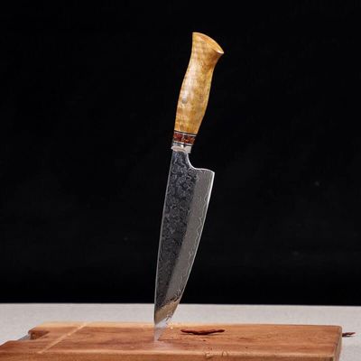Chef Knife,Kitchen Knife, 8-inch Damascus steel knife household cutting knife Longquan hand-forged slicing blade durable boning knife (Color : G-cd117)