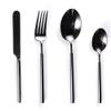Black Silverware Set for 8 , IKXO 32-Piece Modern 18/10 Stainless Steel Flatware Cutlery Set for Home and Restaurant , Fork Knife and Spoon Set for Halloween Christmas view 1
